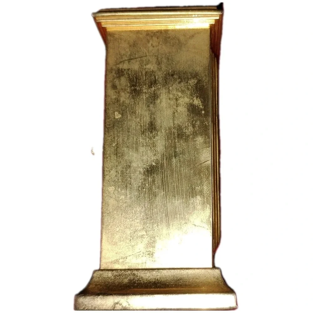 Danbury Co Quartz Clock‎ Mantel Desk Gold tone Paperweight Happy 40th Bday Janet